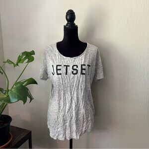 As Is Jet Set Graphic Spell Out T Shirt Tee